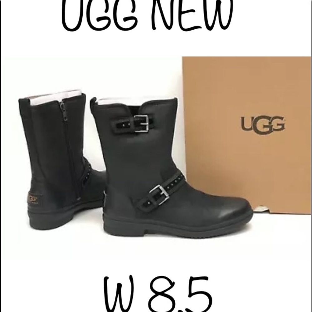 Ugg Australia Jenise Black Stud Boots Women's NEW